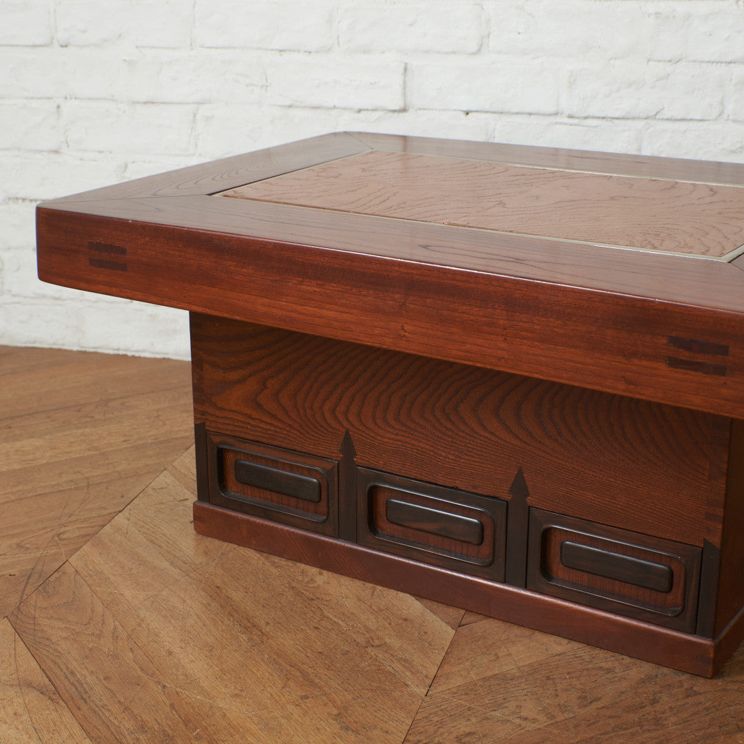 欅材 古い袴型臼 木鉢 木皿 プランター オブジェ 古家具 古道具