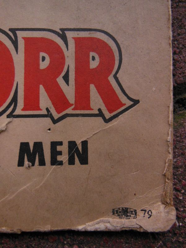 1940'S SWEET-ORR ADVERTISING CARDBOARD SIGN - ROCK-A-HULA Vintage