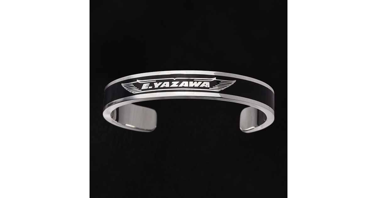 シルバーバングル(羽ロゴ)ブラック｜DIAMOND MOON通信販売｜矢沢永吉