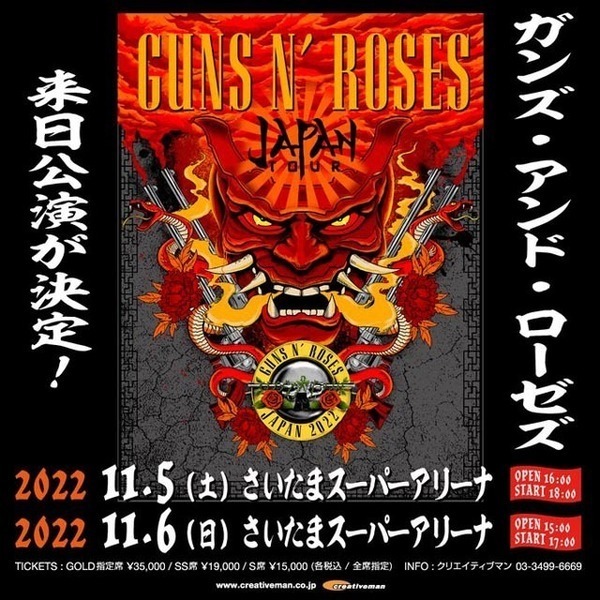 GUNS N' ROSES ガンズ アンド ローゼズ 2022 九谷焼皿セット GUNS N