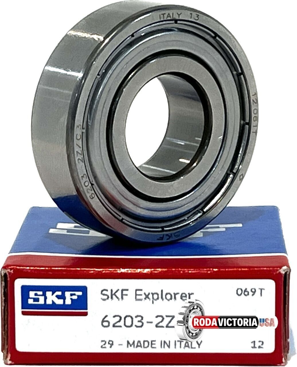 SKF 6203 ZZ,6203 2Z , Ball Bearing 17x40x12, ABEC SAME DAY