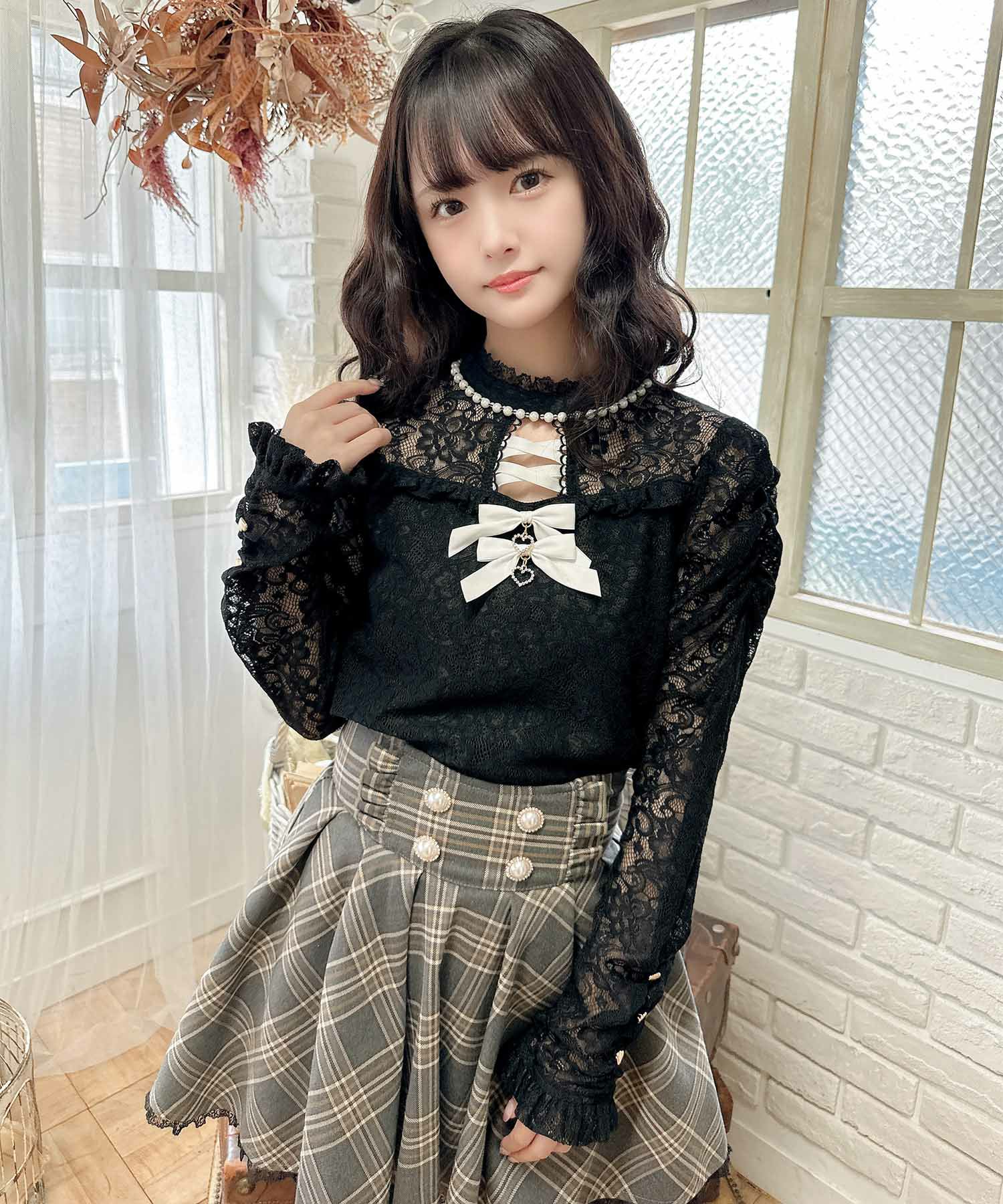 ボウタイリボンフェザーブラウス | Rlab store