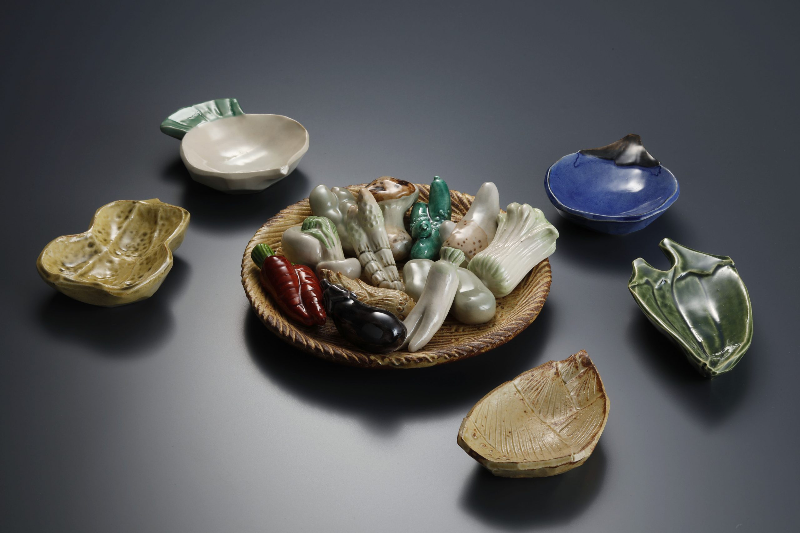 六兵衛作山水南画志野焼き大皿 【公式通販】