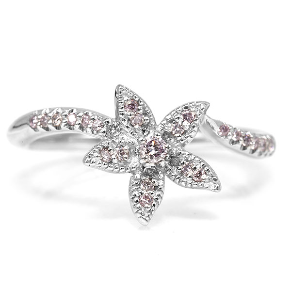 数量限定 桜カラー ピンクダイヤモンド リング フローラル・ナチュレ