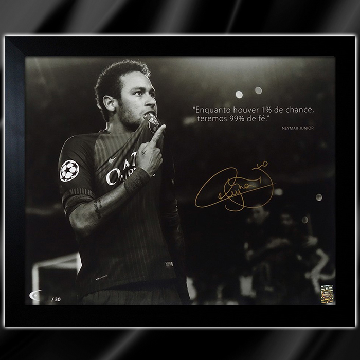 ネイマール直筆サイン入り[世界限定30枚]クォートアート ”Belief