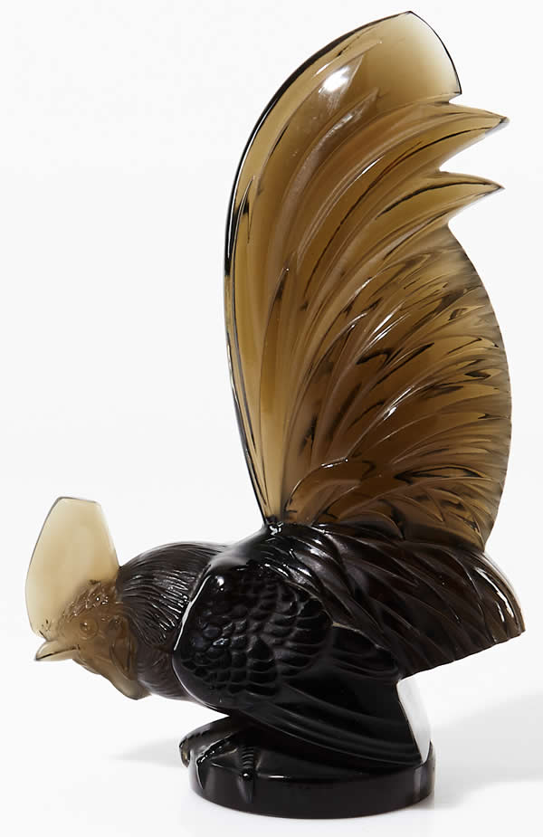 希少1928年 当時のシール付◇ラリック カーマスコット「コックナン」鶏