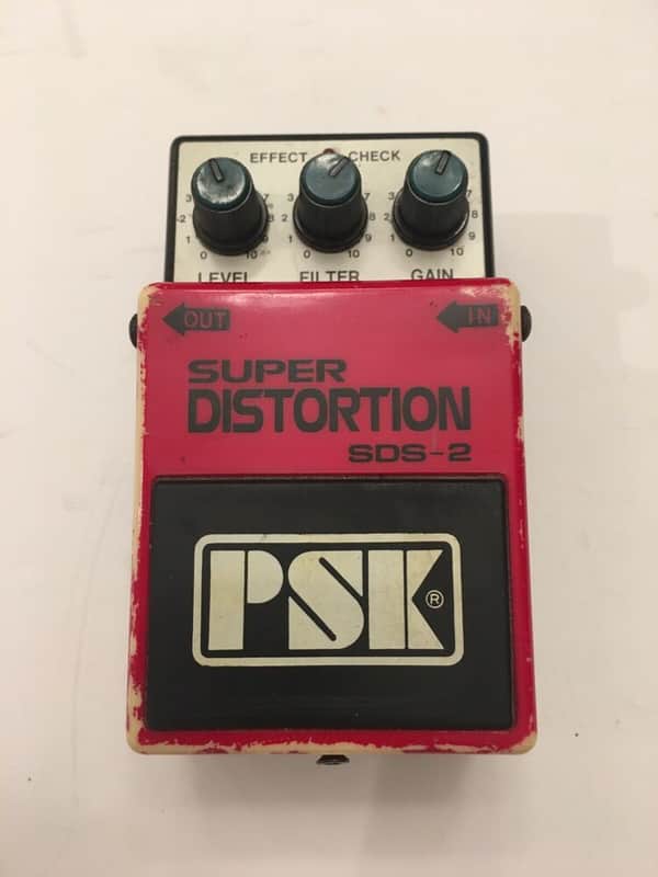 PSK SDS-2 Super Distortion Rare Vintage Guitar Effect Pedal Made