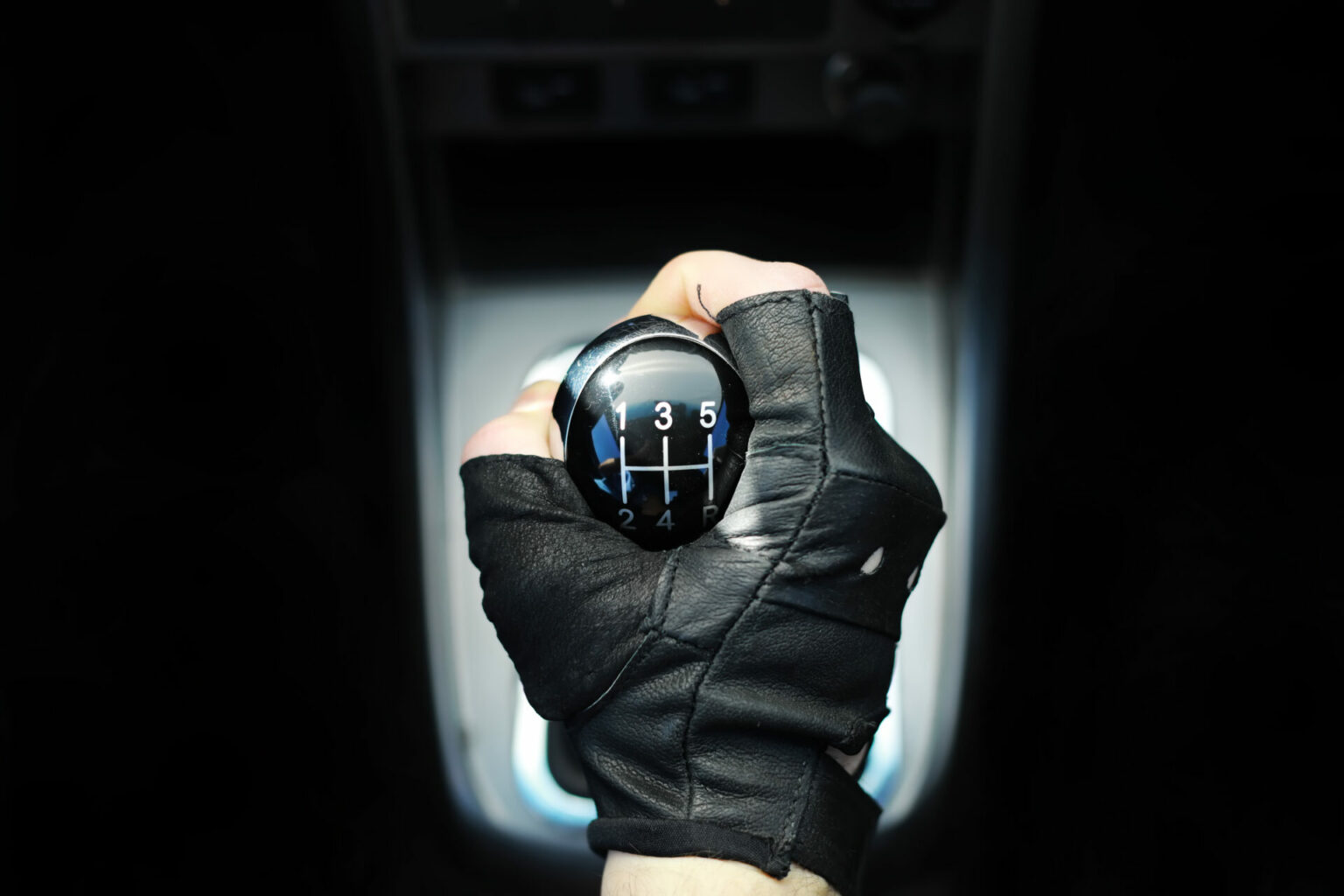 PRADA ブラウン レザーメンズ手袋 裏地カシミヤ100%