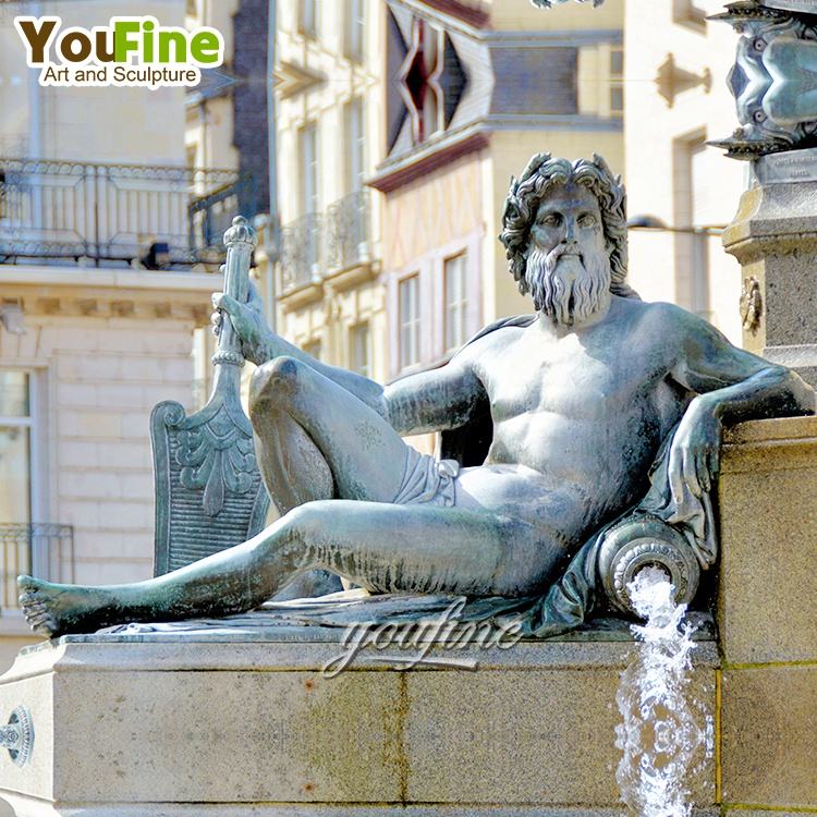 モダンアート 男性彫刻 球体の上に座る 地球を持ち上げる アトラス