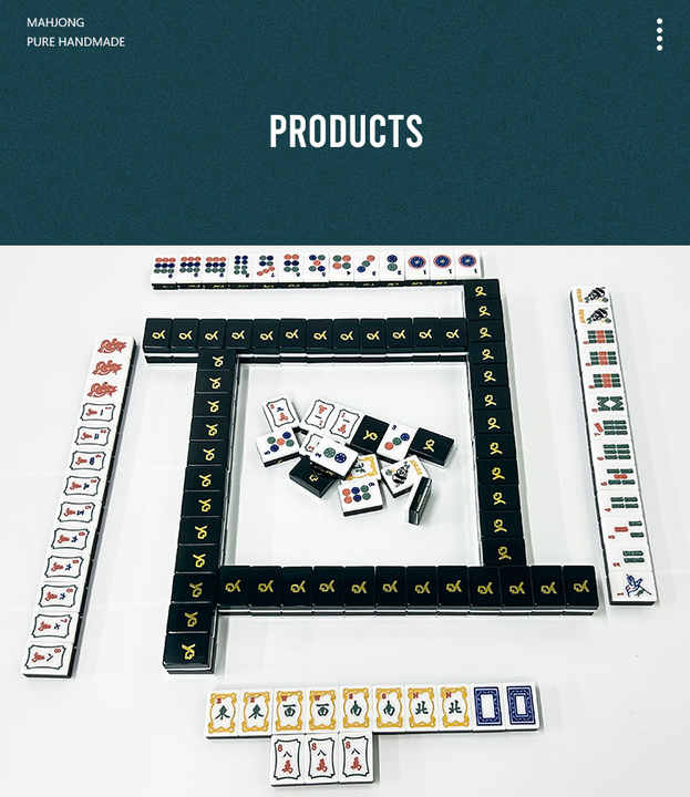 3層麻雀セット 144-168枚 アクリル製 中国伝統アクリル麻雀 青白麻雀牌