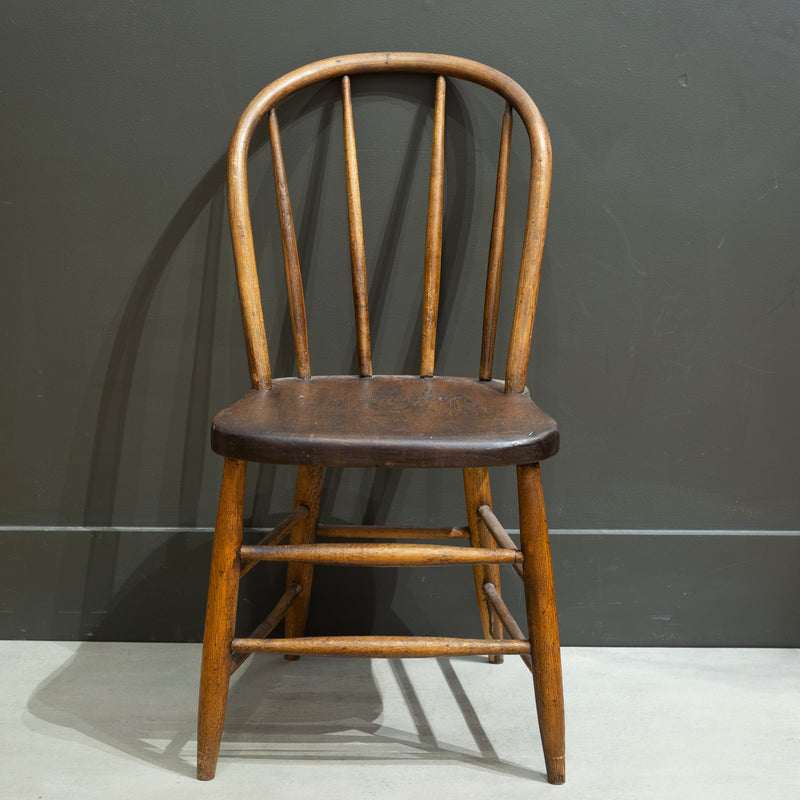 Late 19th c. Set of Oak Spindle Back Dining Chairs c.1890 | S16 Home