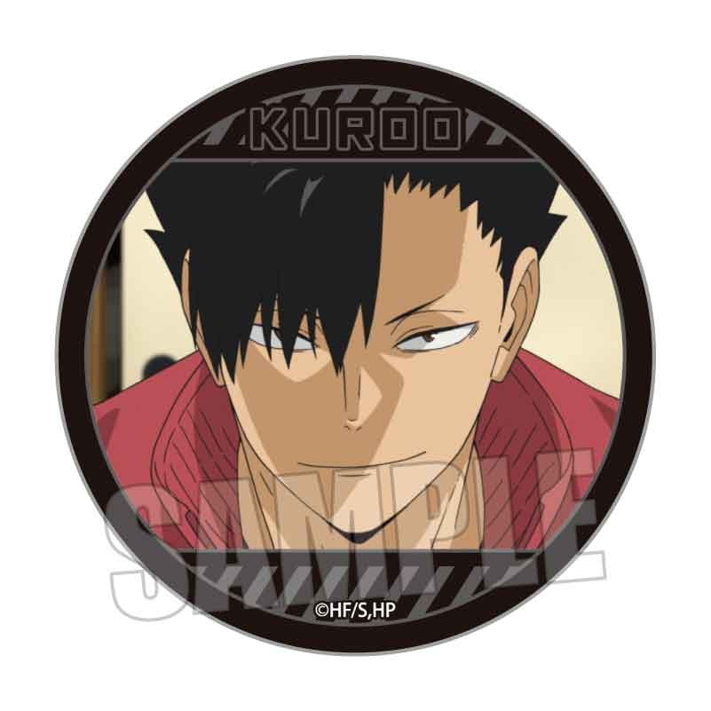 ハイキュー アニメデッキ ホログラム缶バッジ 紙飛行機 黒尾鉄朗 40点