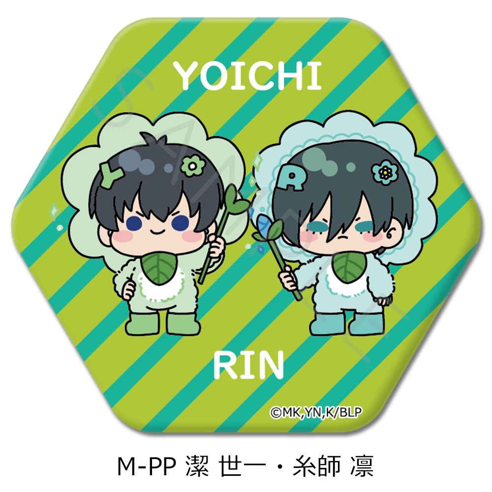 ブルーロック ブルロ 缶バッジ 糸師凛 潔世一 プリンセスカフェ ブルー