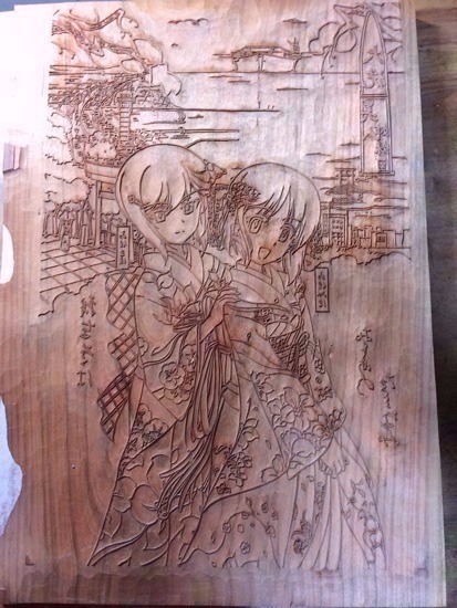 大洗美人姉妹図 版画 ガールズ&パンツァー 専用額縁付き Amazon