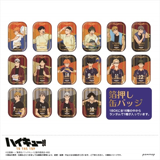 ハイキュー!! TO THE TOP ナンジャタウン 缶バッジ 全9種 ハイキュー