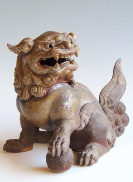 備前焼 獅子置物 レトロ アンティーク 骨董品