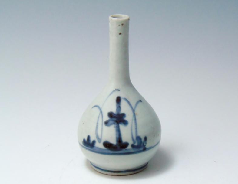 江戸中期頃 古伊万里 伊万里焼 草文徳利 酒器 時代物 花入 花瓶