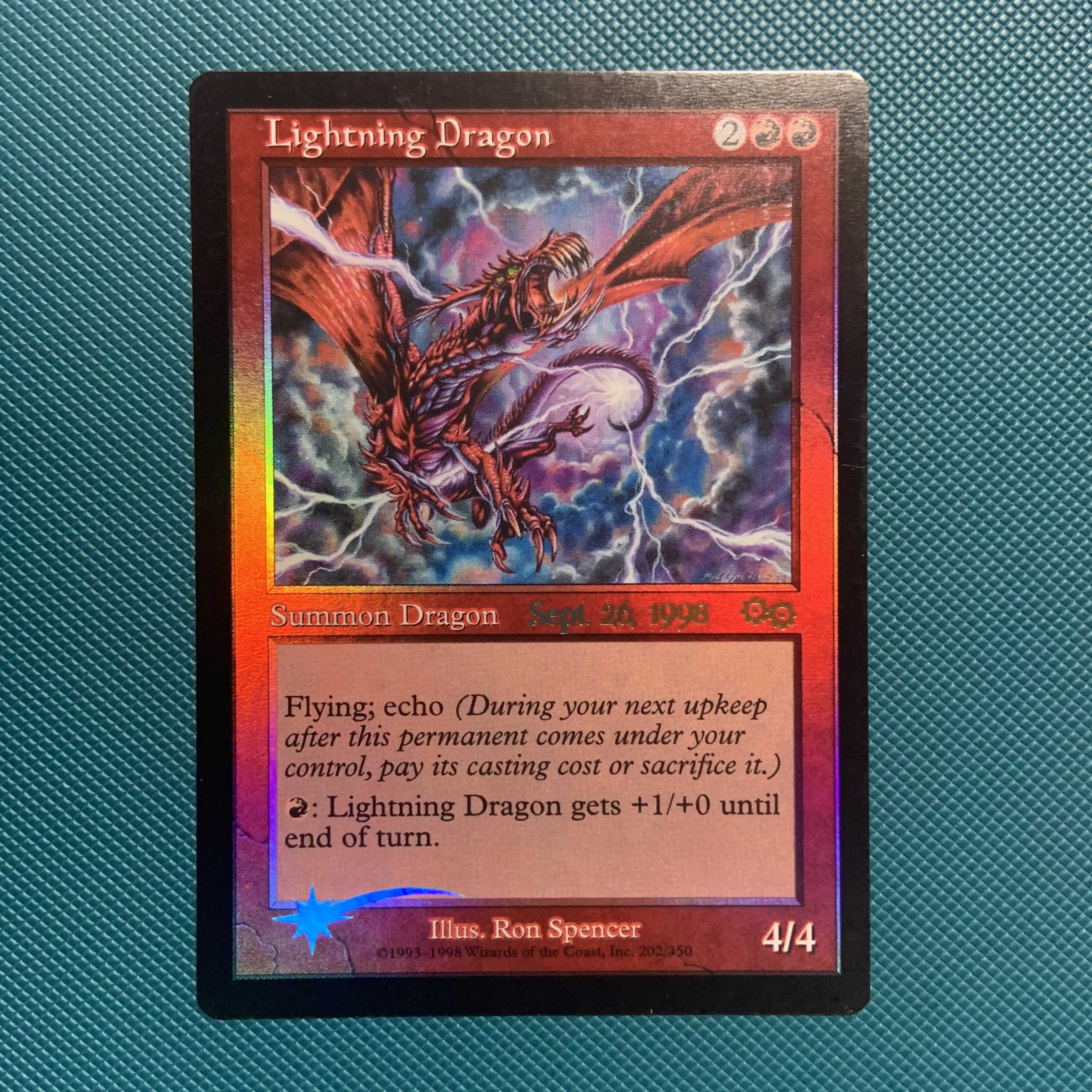 稲妻のドラゴン foil mtg Foil】プレリリース《稲妻のドラゴン