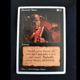 MTG 悪魔の教示者 CMM英語版エッチングfoil Demonic Tutor (Foil