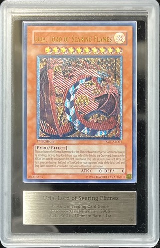 遊戯王 PSA9 神炎皇ウリア レリーフ アルティメットレアSOI-JP001 PSA9