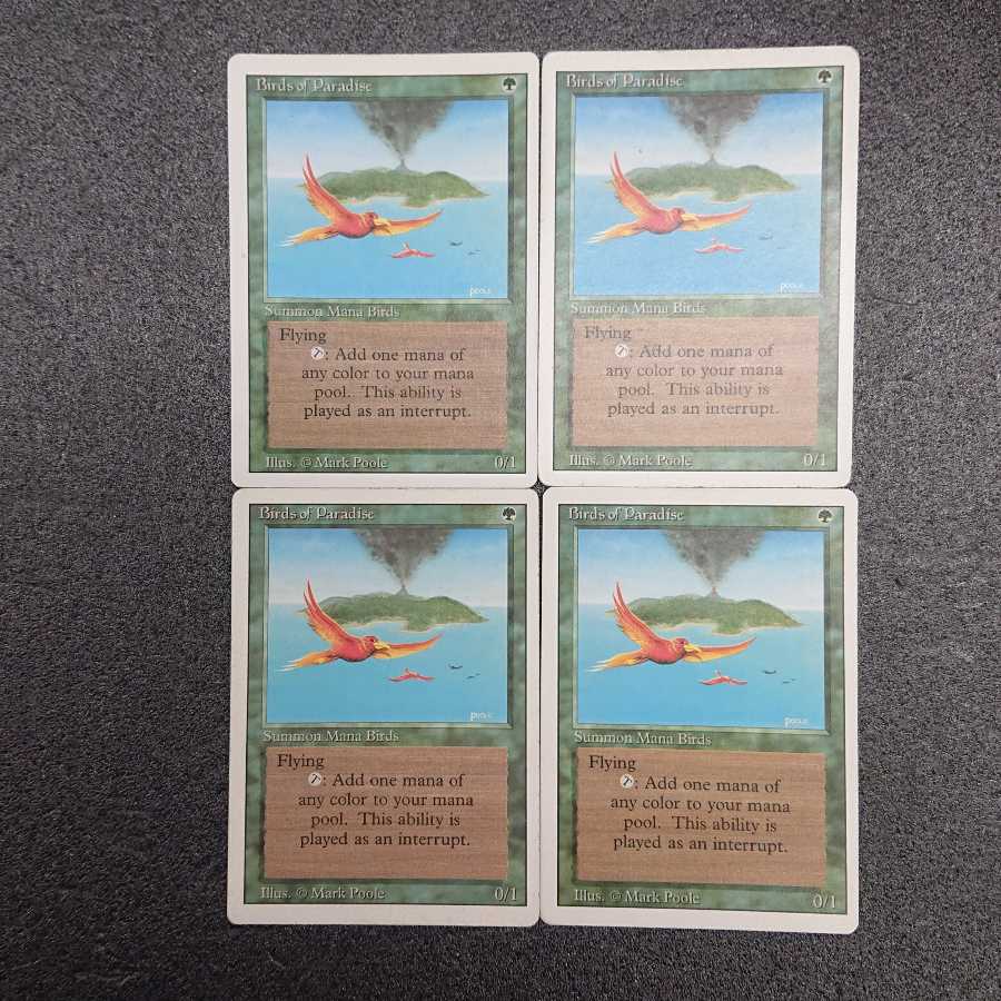 最新 極楽鳥 4枚セット 極楽鳥 白枠 4枚セット マジックザギャザリング