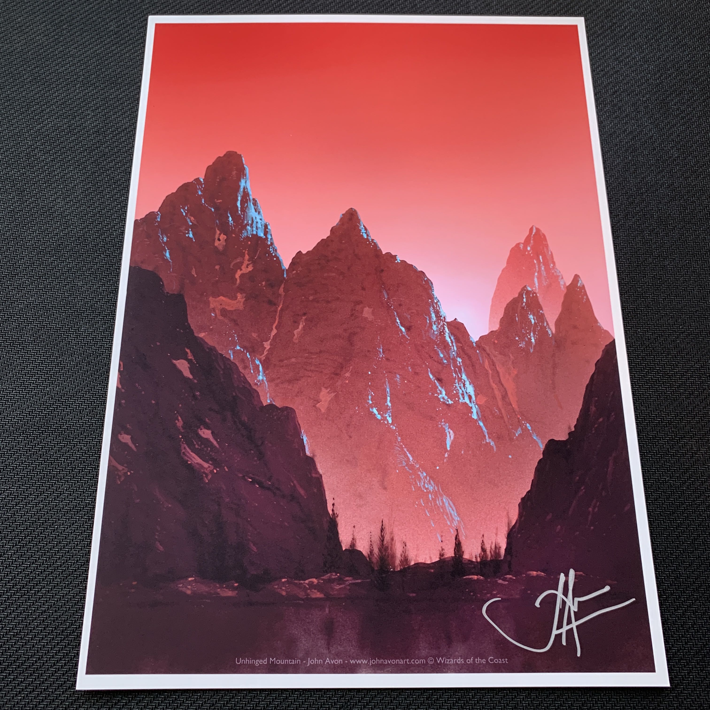 MTG 山 John Avon サイン入り プレイマット MTG 山 John Avon サイン