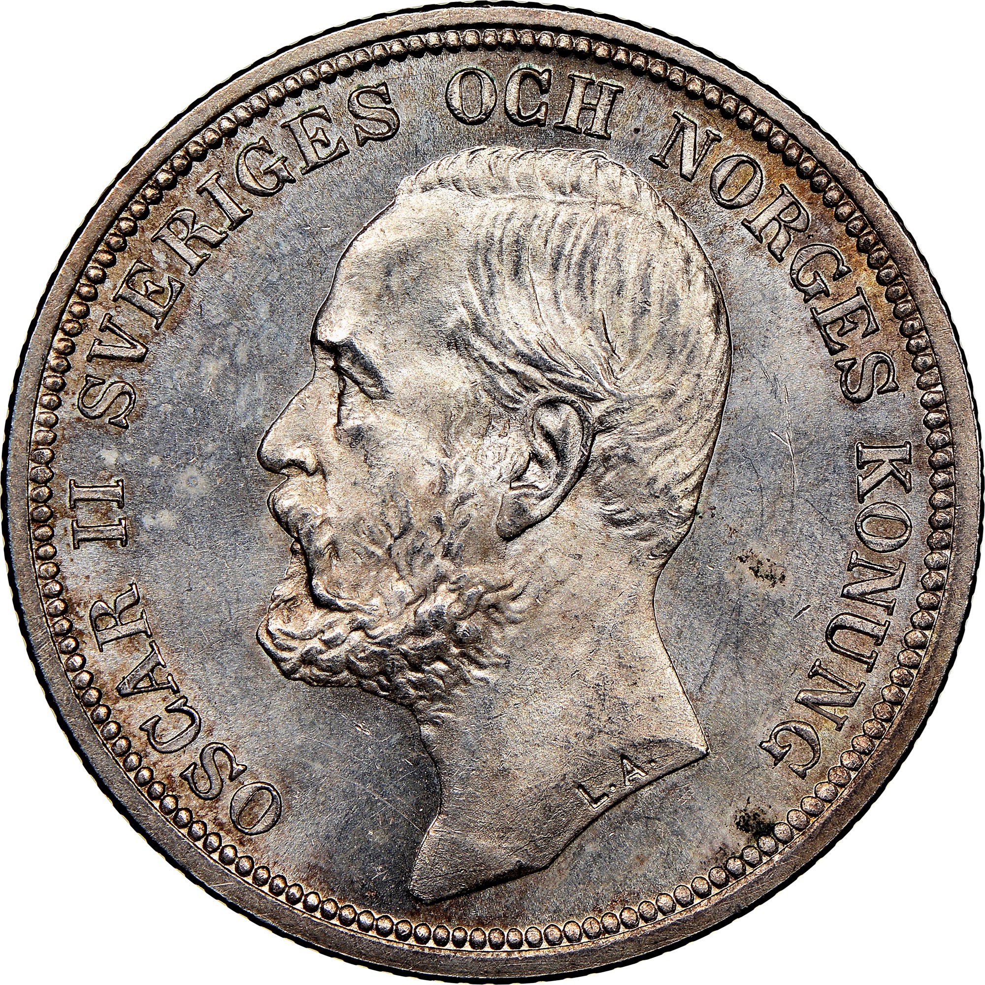 NGC-XF40 スウェーデン オスカル2世 2クローナ 1904EB m92533700415_1