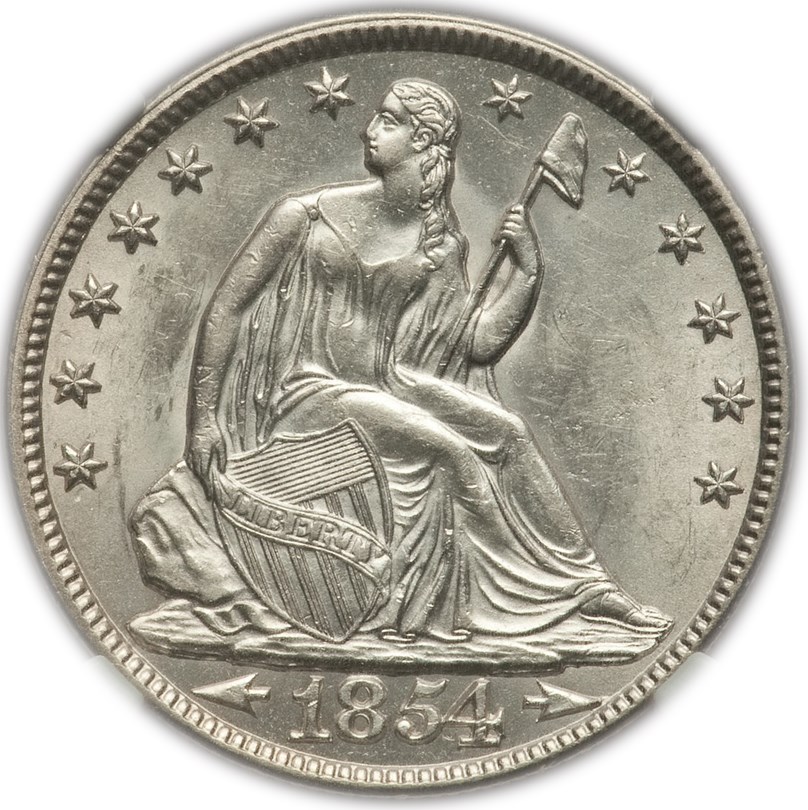 1854 O ARROWS 50C MS | Coin Explorer | NGC