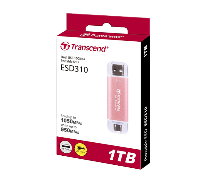 SSD External 1TB ESD265C TS1TESD265C Transcend-USB 10Gbps, CB Type