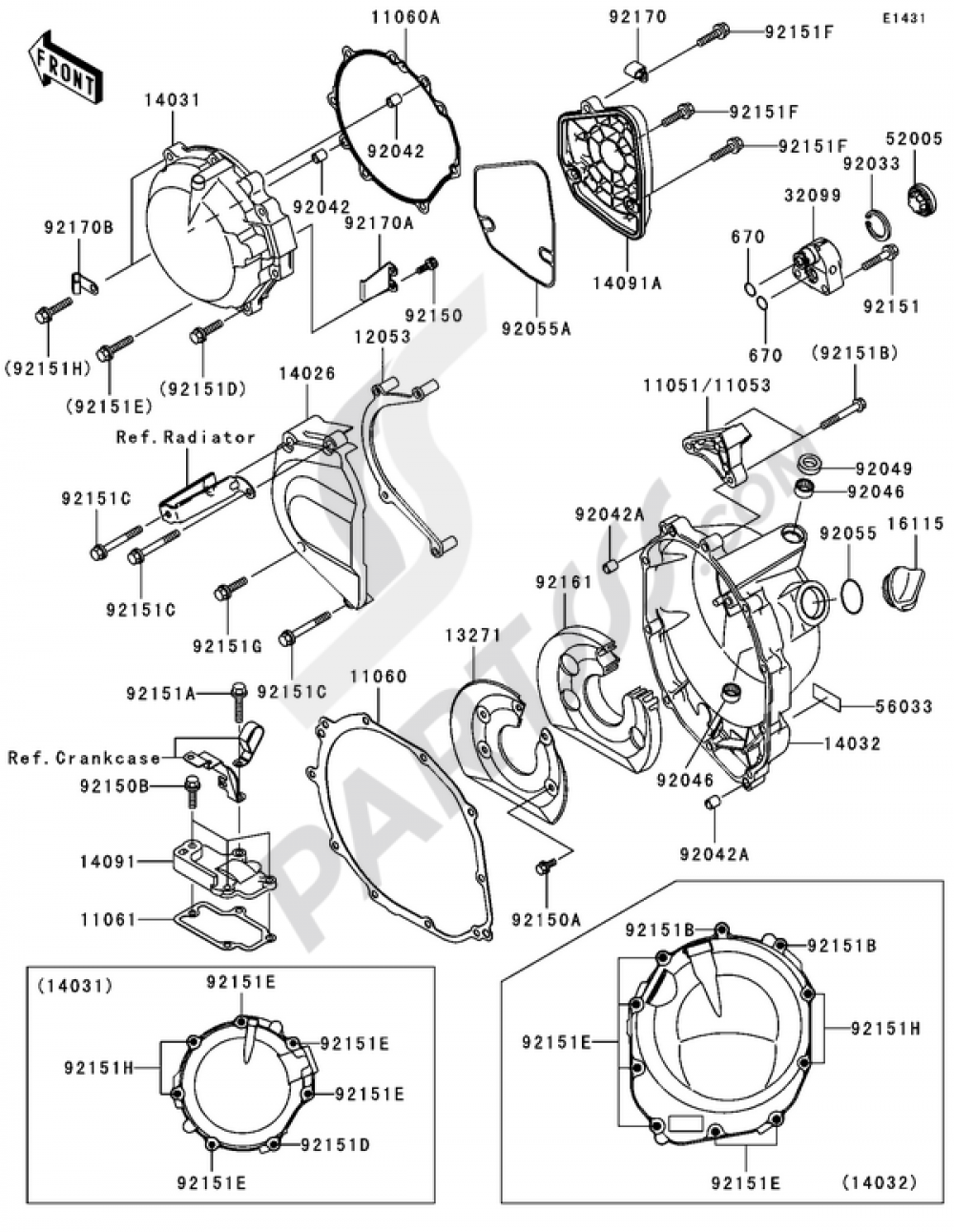 Engine Cover(s) Kawasaki NINJA ZX-12R 2002