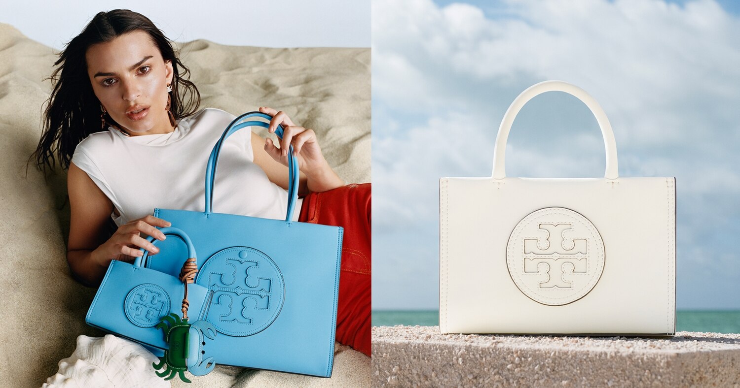 トリバーチ ライトブルー レザー 2wayバッグ ❤️美品❤️年明けお