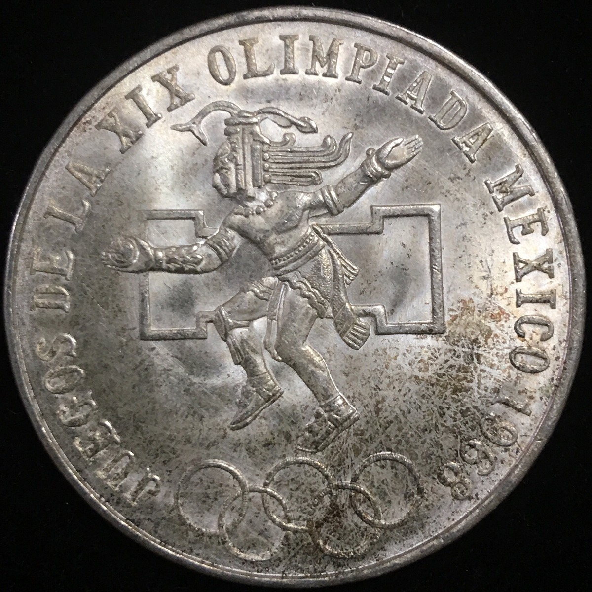 メキシコ銀貨 25ペソ 1968年 オリンピック記念銀貨 未使用極美 | 収集