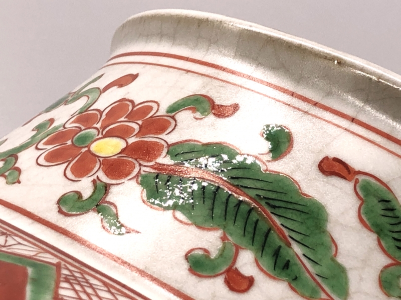 中国古玩 赤絵耳付壷 高さ約32㎝ 東Y7-1104①トヒオ 中国古玩 赤絵耳付