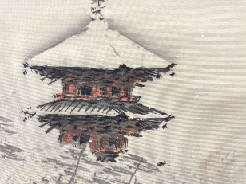 AKa4883 雪舟 肉筆 掛軸 楽天市場】掛け軸-四季山水図（春）／雪舟(尺