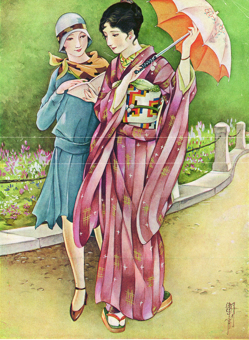 大正ロマン美人画・鈴木由太郎・白寿賞出展作原画 大作