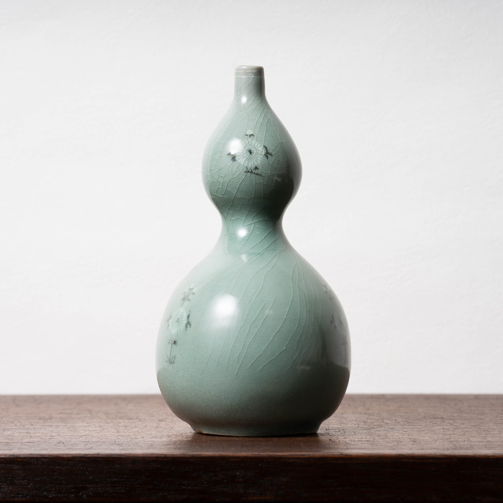 李朝青磁象嵌 雲鶴文 瓢形瓶高麗青磁・い象嵌美・稀少な逸品 【公式通販】