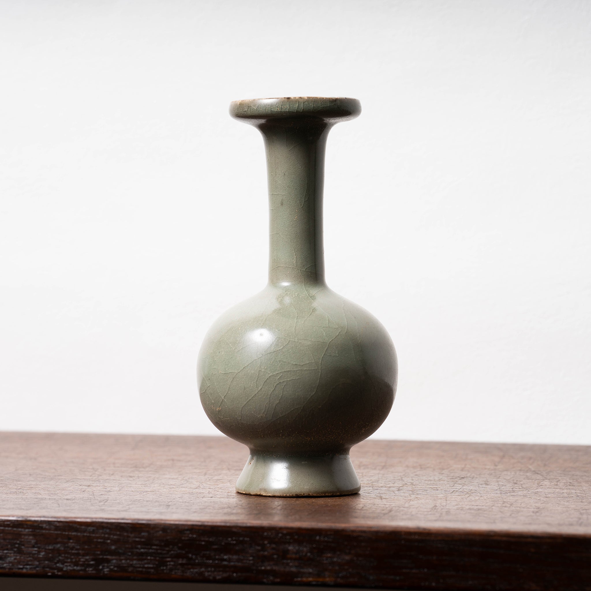 中国古美術 【青磁葫蘆瓶 高麗青磁 徳利 南栄時代 官窯 陶磁器 】高さ