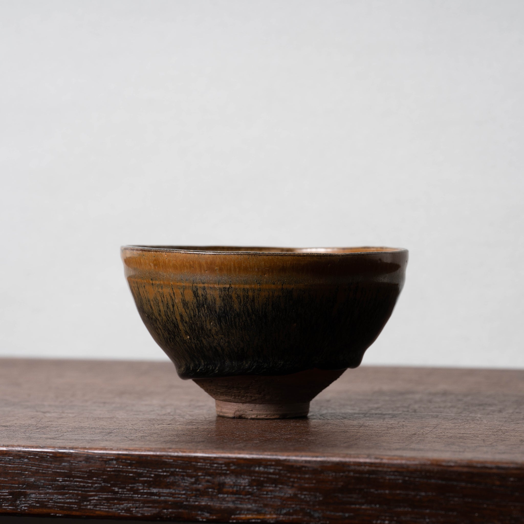 中国 宋代 建窯 窯変 油滴天目茶碗 桐箱付 M R4617 中国宋代建窯窯変油