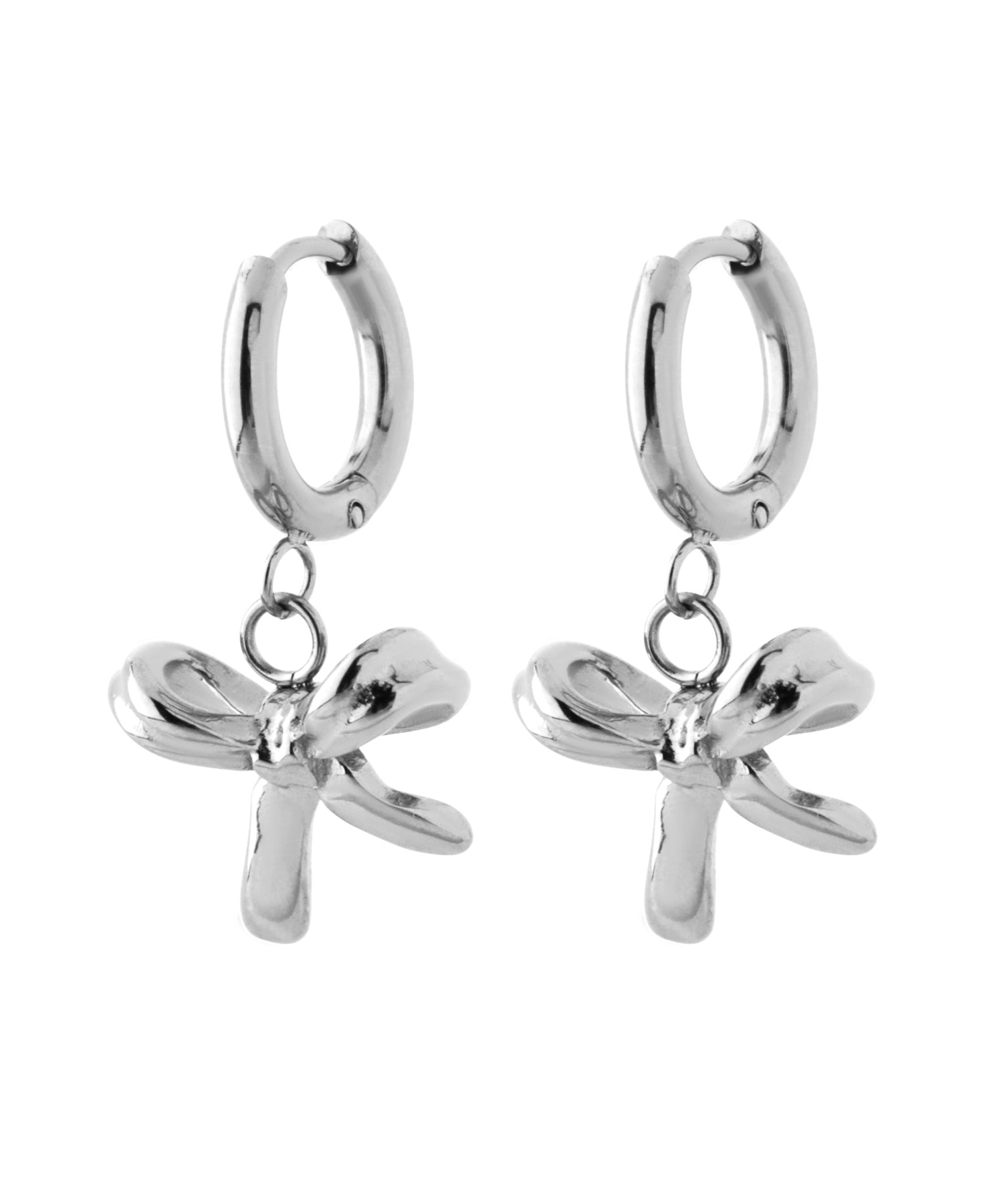 ANEMONE】【ステンレス】リボンフープピアス｜アネモネ・シエナロゼ