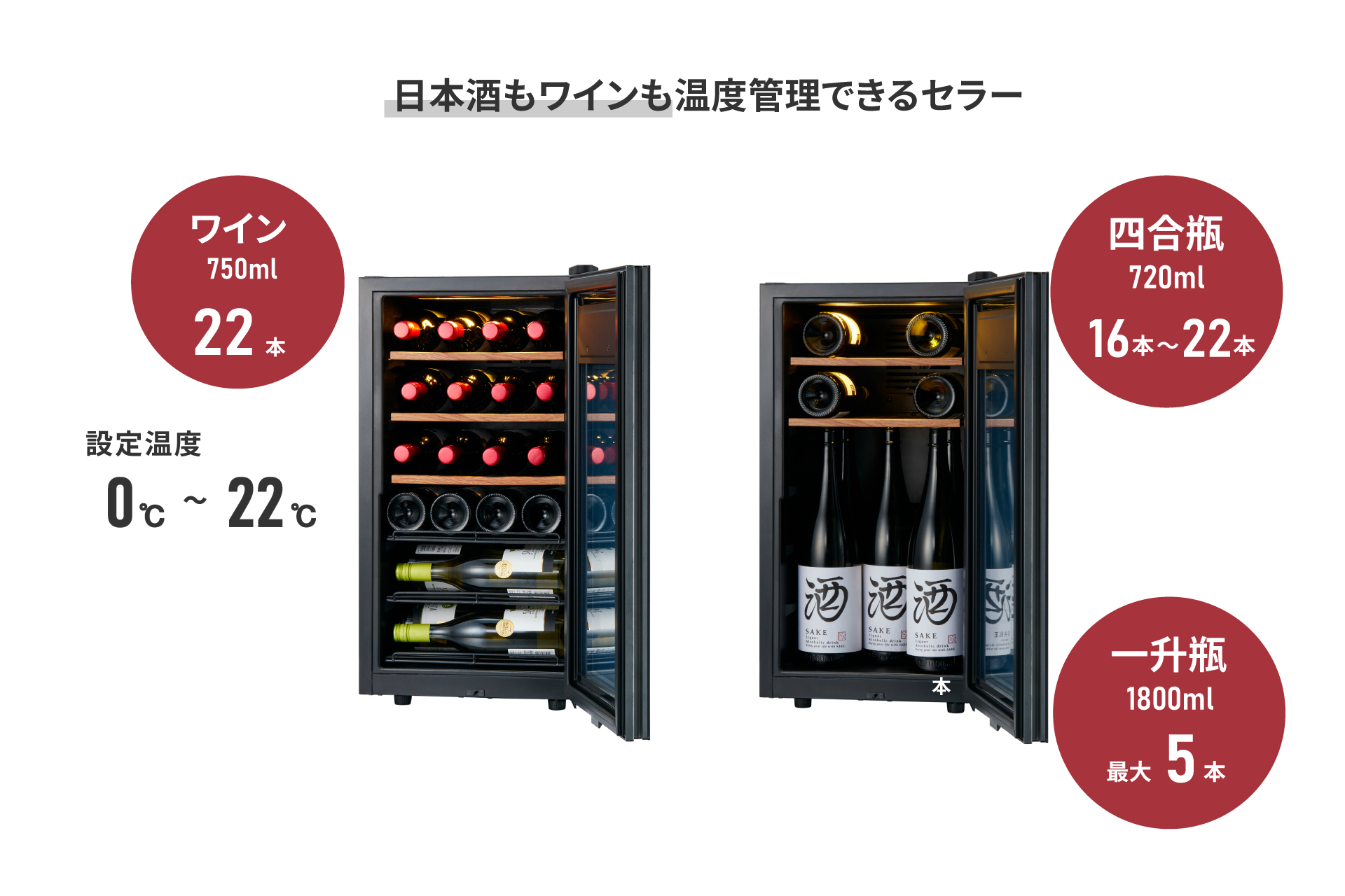 SA22-W | ZERO ADVANCE | 製品一覧 | ワインセラー・日本酒セラーの