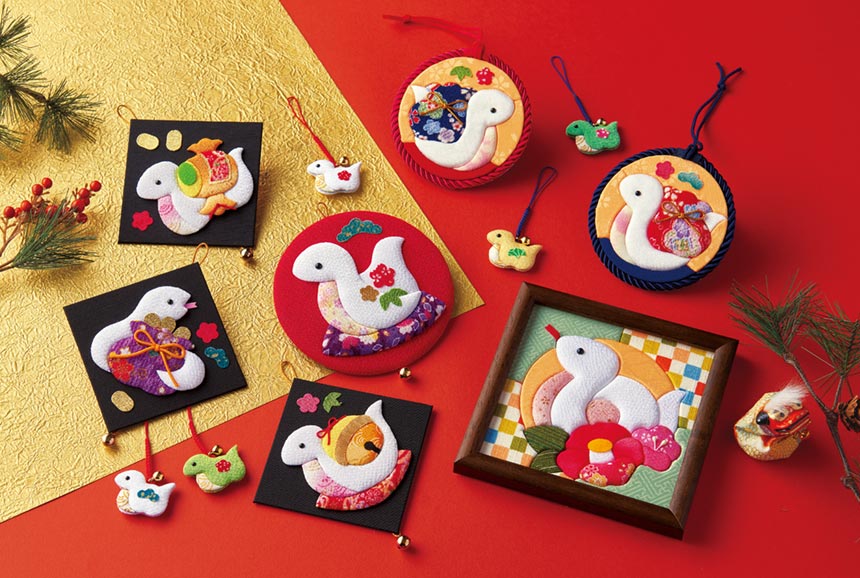 八角かんたん押絵・来福宝へび｜株式会社さくらほりきり