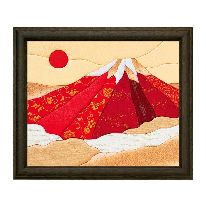 在庫一点限り！赤富士の輝きが空間を変える、百瀬善明の立体盛絵 在庫