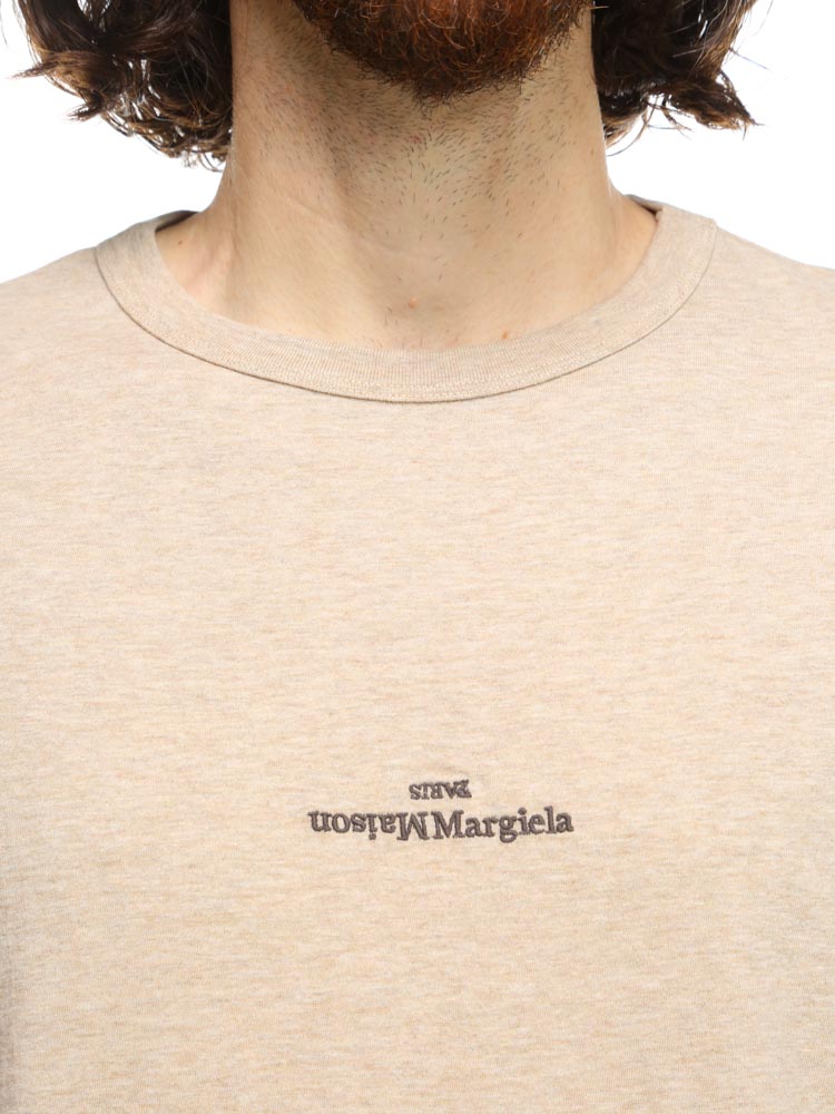 Maison Margiela (メゾン マルジェラ) ロゴ刺繍 クルーネック 半袖 T