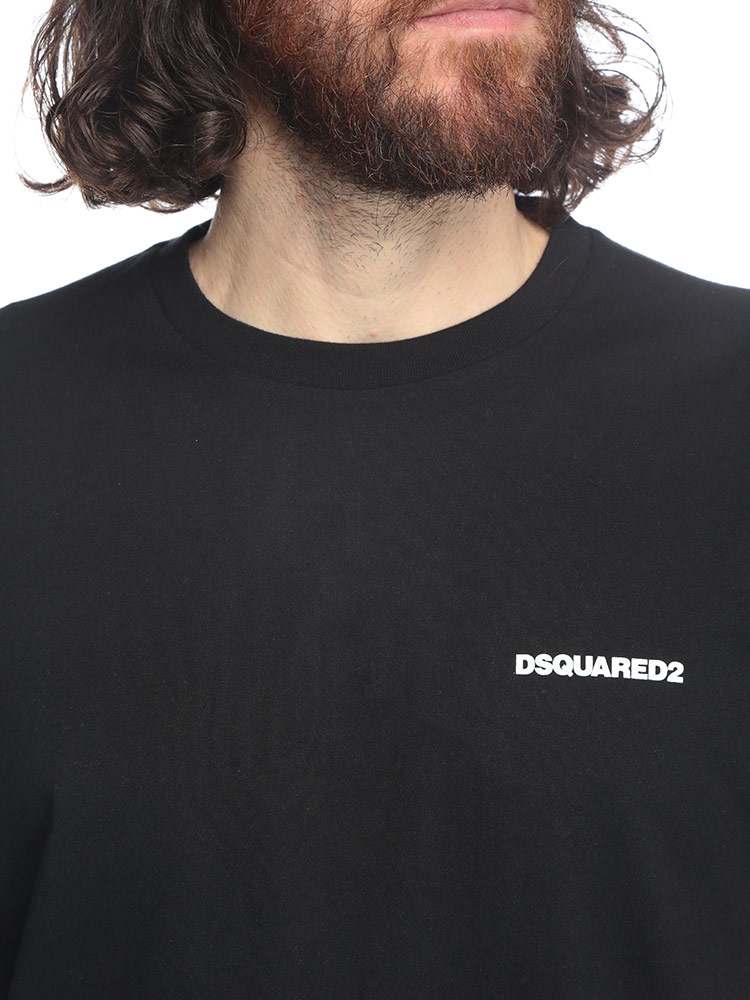 DSQUARED2 (ディースクエアード) バックマップ プリント クルーネック