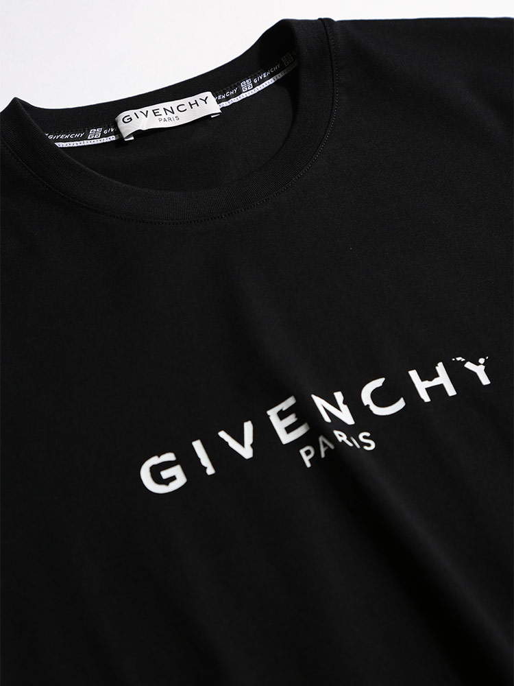 GIVENCHY (ジバンシィ) ダメージロゴプリント クルーネック 半袖 T