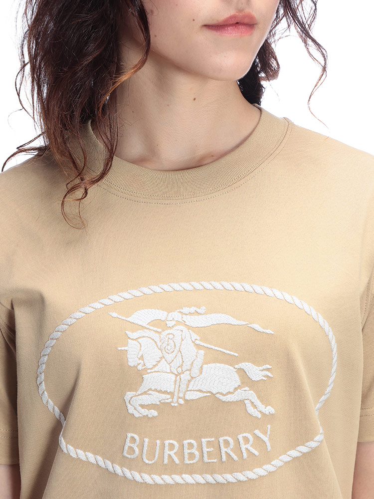 BURBERRY (バーバリー) ナイトスタンプロゴ クルーネック 半袖 Tシャツ