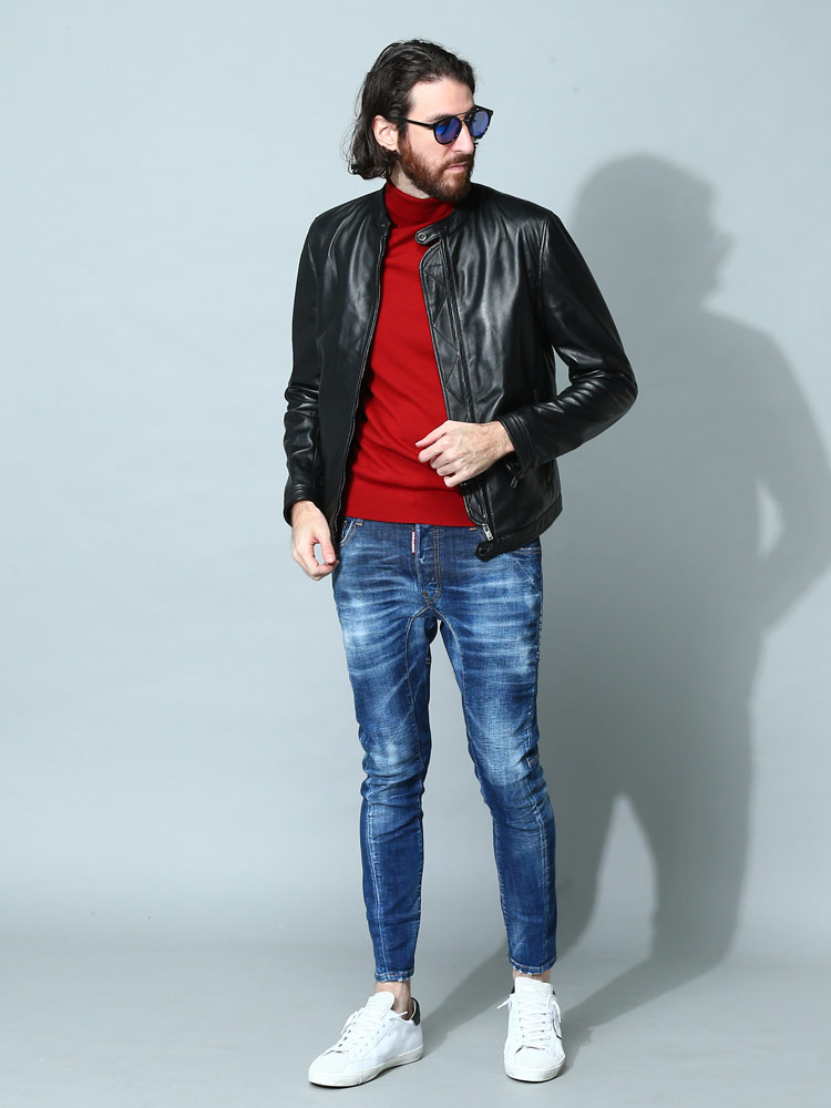 TAGLIATORE (タリアトーレ) ラムレザー フルジップ ライダース