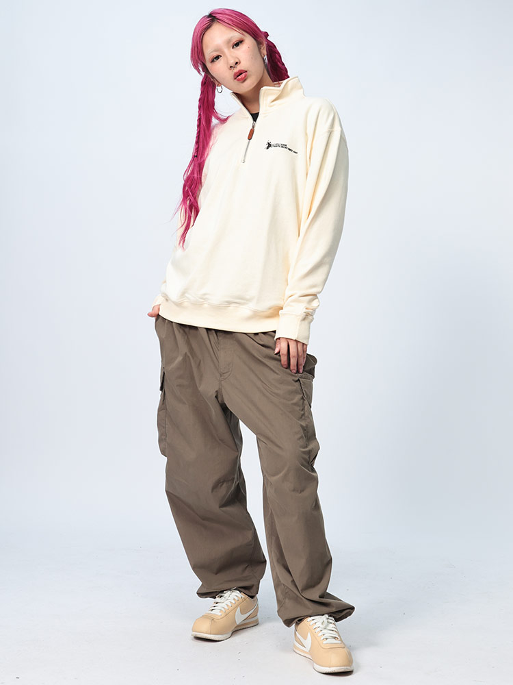 U.S. POLO ASSN. (ユーエスポロアッスン) 裏毛 ロゴ刺繍 ハーフジップ