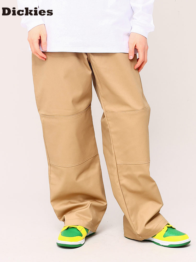 ディッキーズ ダブルニー パンツ イージー Dickies 綿100％ ストライプ