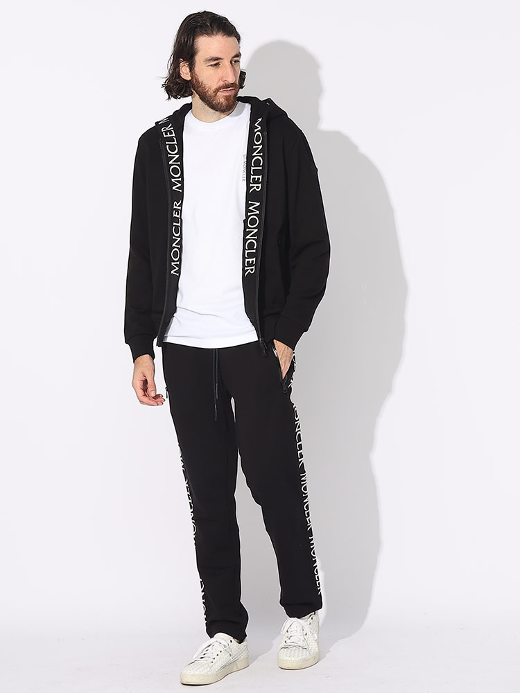 MONCLER (モンクレール) サイドロゴライン スウェットパンツ